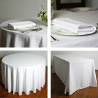 White tablecloths square, rectangular and round 